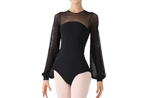 Dance Elite Aisling Mesh Shoulder and Sleeves Dance Leotard For Women Ballet