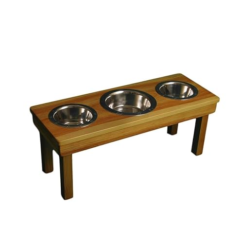 Amazon Com Raised Dog Bowl 12 Tall Medium Triple Bowl Elevated