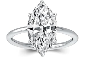 RODIFFY 3.5CT Marquise Cut Engagement Ring,Simulated Diamond Ring,925 Sterling Silver 18K Yellow/White Gold Plated Promise Ring