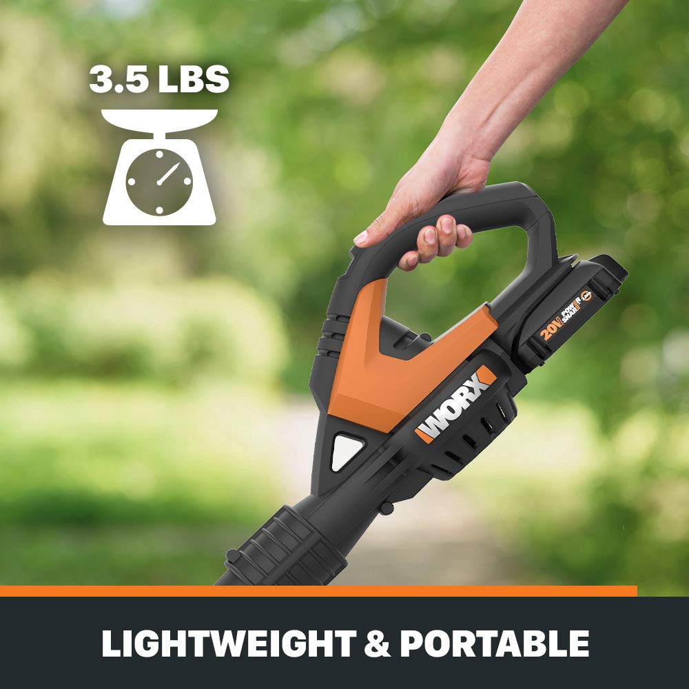 WORX WG575.1 AIR 32V Cordless BatteryPowered Leaf Blower/Sweeper with Accessory Attachments and