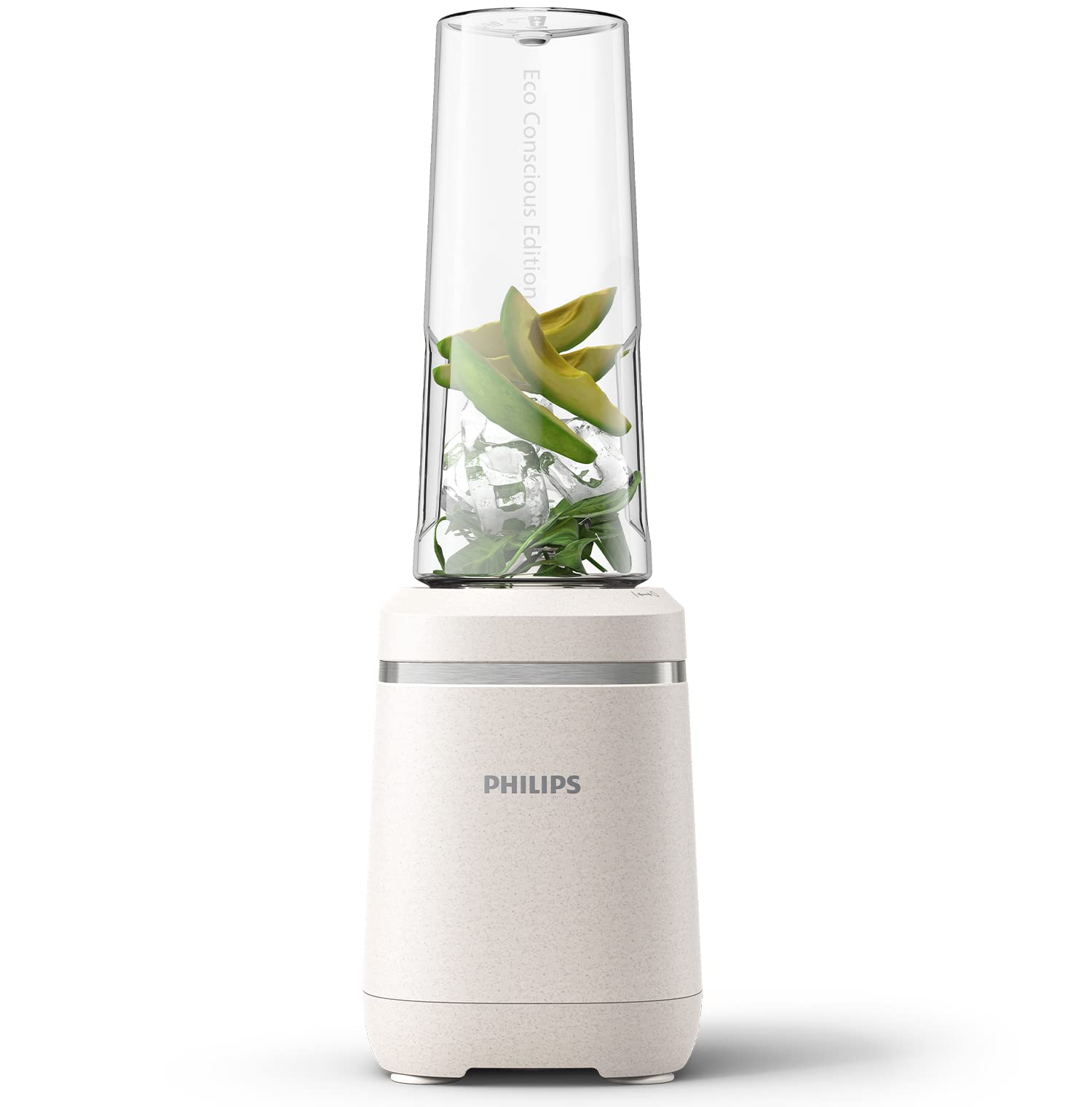 Philips Standmixer – Eco Conscious Edition, 350 Watt, ProBlend-Technologie, Tritan Renew™ Becher, BPA-frei, seidenweiß-matt (HR2500/00)