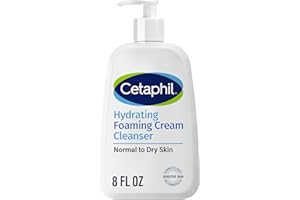 Cetaphil Cream to Foam Face Wash, Hydrating Foaming Cream Cleanser, 8 oz, For Normal to Dry, Sensitive Skin, with Soothing Prebiotic Aloe, Hypoallergenic, Fragrance Free