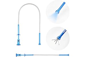 VIBELITE Flexible Four-Claw Grabber Pickup Tool with LED light, Magnets Grabber Reacher Tool up to 24.4", 5LB Pull Strength Pick Up Tool, Flexible Drain Tool
