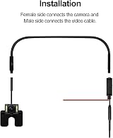 AUTO-VOX 3M Extension Cable 4 Pin Connector for Reverse Camera Dash Cam view 6