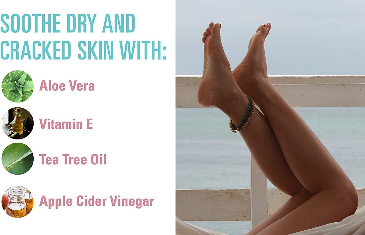 Foot Deodorant Spray Shoe Deodorizer - 100% Natural Tea Tree Oil Foot Spray with 10 Essential Oils & Enzymes to Kill Foot Odor + Shoe Odor Eliminator -Foot Care for Smelly Feet Spray and Dry Skin: Health & Personal Care