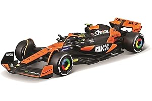 Bburago 1:43 2024 Race McLaren MCL38 with Helmet, Norris #4