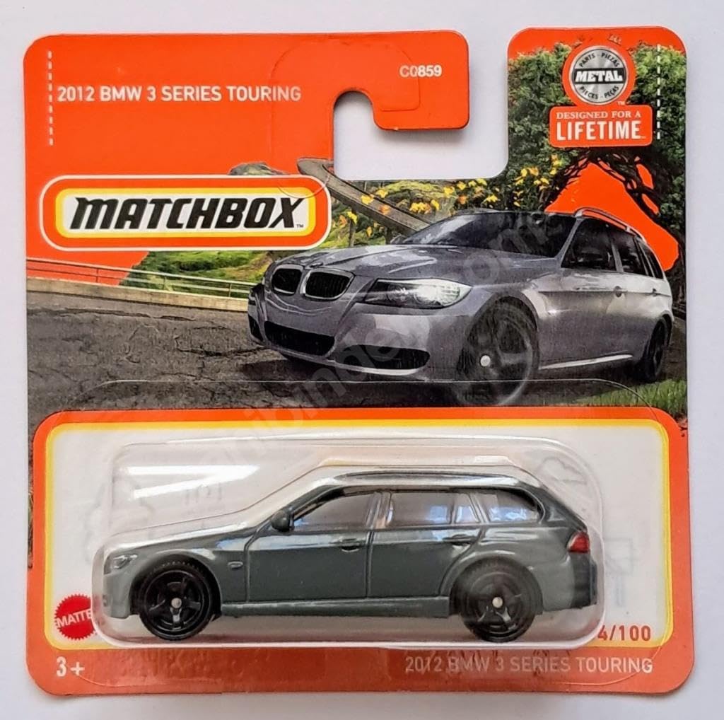 Matchbox 2022 BMW 3 Series Touring Black 58/100 (Short Card) HFR27, Car, Metal, Unisex Children Toy