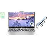 HP 15.6" Touchscreen Business Laptop, 32GB RAM 1.5TB Storage (1TB SSD+512GB Docking Station Set), 6-Cores Intel Core i3, Windows 11, PLUSERA Earphones, Silver