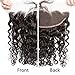 VIPbeauty Plucked Lace Frontal Closure Brazilian Water Wave Hair 10A Natural Hairline Virgin Hair Ear to Ear Frontal with Baby Hair (18 Inch)