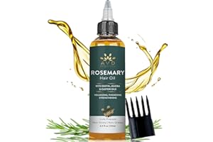 AVD Organics Rosemary Oil for Hair Growth & scalp | Infused with Boitin | Hair Stregthening Nourishing and Volumizing | infus