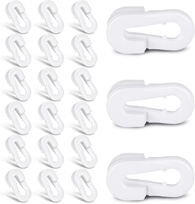 RosewineC 20Pcs Football Net Clips Plastic White Net Clips 1.7x0.8 cm