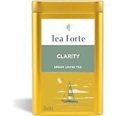 Tea Forte Clarity Loose Leaf Tea Canister | Makes 35-50 Cups, Handcrafted Loose Leaf Green Tea Blend, Airtight Decorative Canister, Premium Gift for Tea Lovers