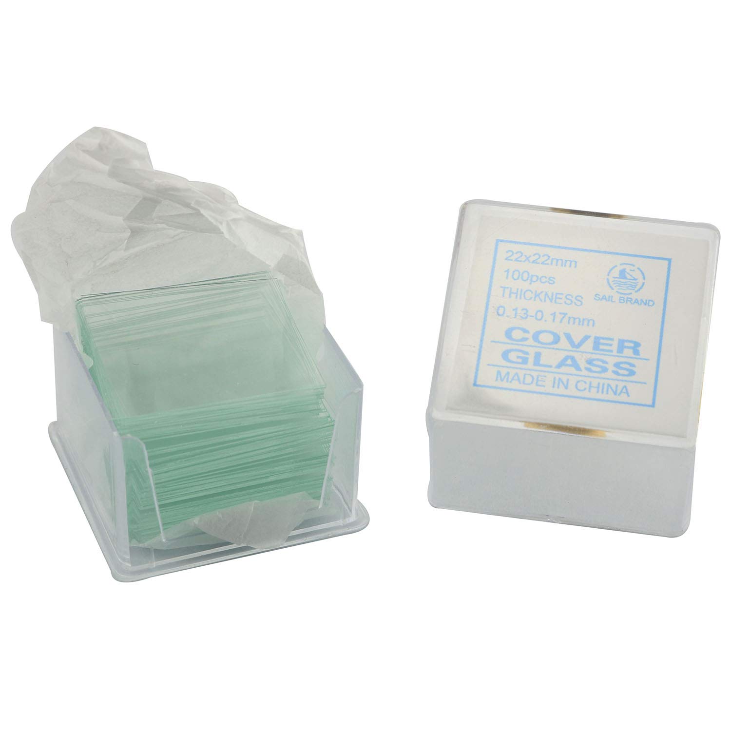 DGZZI Coverslip 100PCS 22x22mm Microscope Cover Glass for Basic