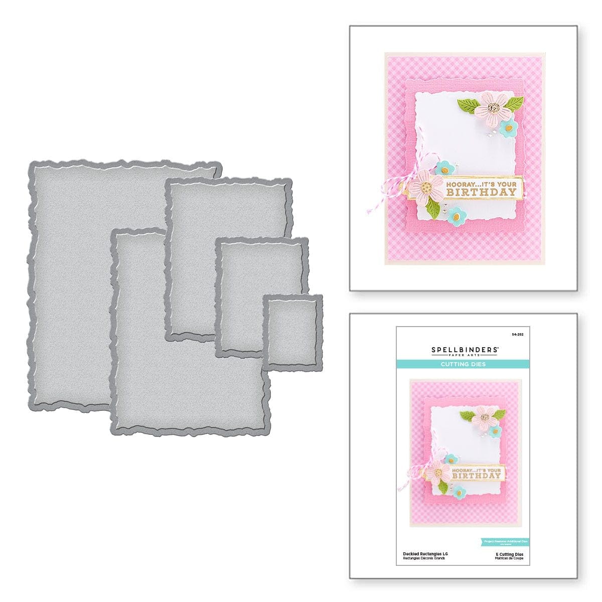 Spellbinders Nestabilities Deckled Rectangles Large Dies,