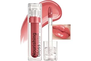 Long Lasting Lip Gloss for Women, Volumizer Plumper Hydration Lip Gloss Oil Smudge-proof Liquid Lipstick, Highly Pigmented Mo