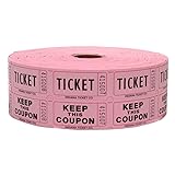 INDIANA TICKET CO. 1,000 Pink Raffle Tickets Double