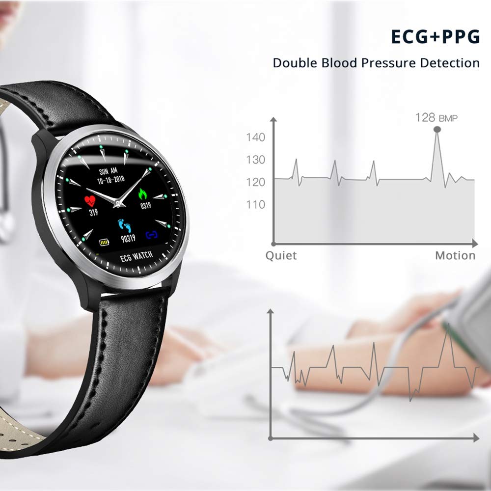 TOOGOO Br4 ECG PPG Smart Watch Men con Pantalla de ...