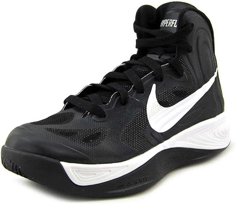 Nike Women's Hyperfuse TB Basketball Shoe Black/White (6.5) Basketball