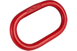 QWORK Oblong Master Link, 1 Pack, 7/8", 18000lbs, Grade 80 Steel Heavy Duty Chain Lifting Ring, for Lifting and Rigging Appli