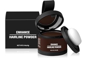 BOVVSKY Magic Root Cover Up, Magic Root Cover Up, Hairline Shadow Powder, Root Touch Up Powder with Mirror, Water Sweat Resistant (#06 Dark Brown, 0.14oz)