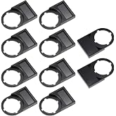 uxcell 10pcs 22mm Diameter Black Plastic Push Button Switch Notice Board Dust-Proof