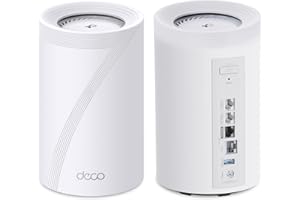 TP-Link BE17000 Tri-Band Wi-Fi 7 Whole Home Mesh System (Deco BE77 2-Pack) - 9-Stream 17Gbps,10G RJ45/SFP+ Combo, Multi-Gig W