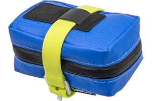 ORUCASE Bike Saddle Bag HC - Compact, Waterproof, Under Seat Bike Bag for Bicycles - Bike Seat Bag w/Secure Rubber Straps - Easy to Install Bike Storage Bag for Tools - 25 Cubic Inches - Glaucous