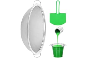 SPRAY FREELY Fine Mesh Paint Strainer 60 Mesh Stainless Steel Paint Filter Suitable for 5 Gallon Barrels with a Sturdy Handle to Filter Impurities from Paint Coatings.(1pcs)