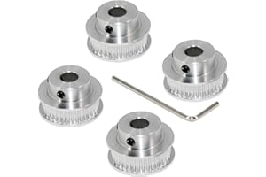 Yeebyee 2GT Pulleys 40 Teeth 8mm Bore 40T Timing Belt Pulleys Synchronous Wheel Aluminum for Width 6mm Belt 3D Printers Parts, 4pcs/Pack (Size: 40T-8mm Bore)