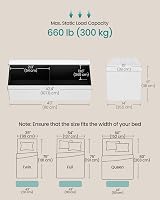 SONGMICS Storage Ottoman Foldable Cube with Storage 300 kg Cloud White view 3