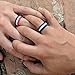 Enso Silicone Ring/Wedding Band. Hammered Design for Men and Women Color: White. Size: 8