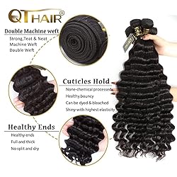QTHAIR 14A Loose Deep Wave 4 Bundles Brazilian