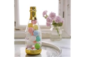 EFAVORMART.COM Efavormart 12 Pack - 6" Metallic Gold Mini Champagne Bottle Favor Containers for Wedding, Bridal Shower, Birthday, Candy Jars Decorations