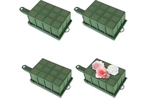 Takytao Floral Foam Cage with Handle Flower Foam Blocks Holder and Green Floral Foam Blocks for Artificial Flower Arrangements
