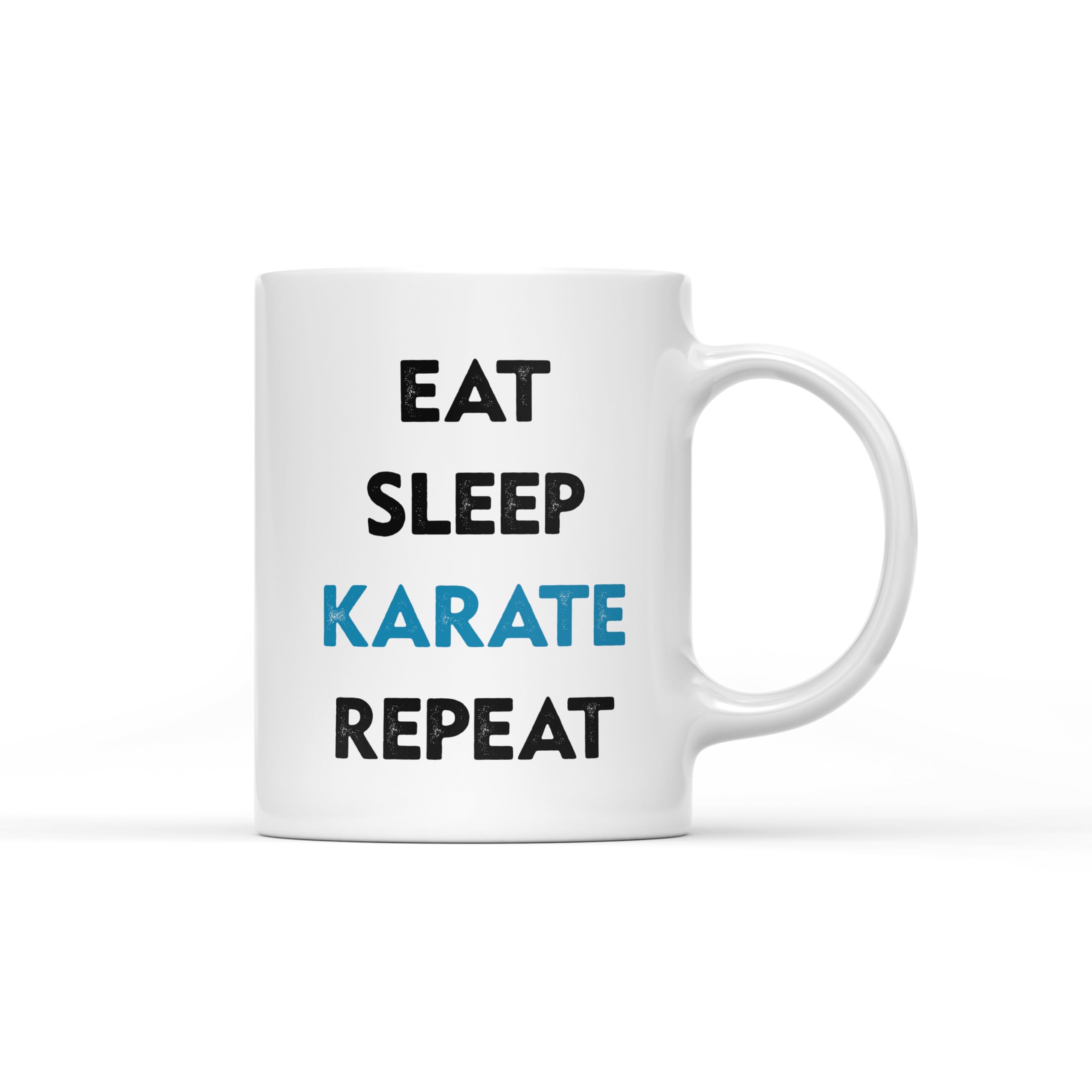 DV DESIGN 1 x Eat Sleep Karate Repeat Mug - Blue Martial Arts Japan Sports Men's Women's Cup #71154