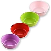 Re-Play 12 oz. Toddler Bowls Set of 4 - Kids Deep-Walled, Durable & Reusable Snack and Meal Bowls, Dishwasher & Microwave Safe, BPA-Free, Made in USA from Recycled Plastic, Grnchmas