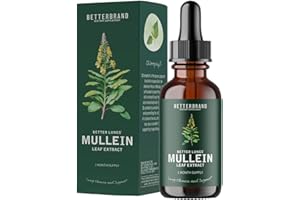 Betterbrand BetterLungs Mullein Leaf Extract - Support Lung Cleanse & Respiratory Function for Healthy Breathing - Natural Supplement, Tincture Drops | Non-GMO, Vegetarian | 1 Month Supply