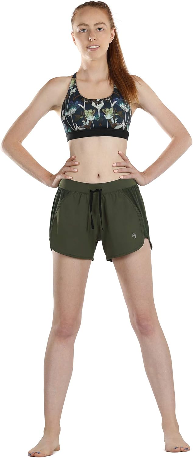 icyzone Workout Shorts for Women - Activewear Exercise Athletic Running Yoga Shorts: Clothing