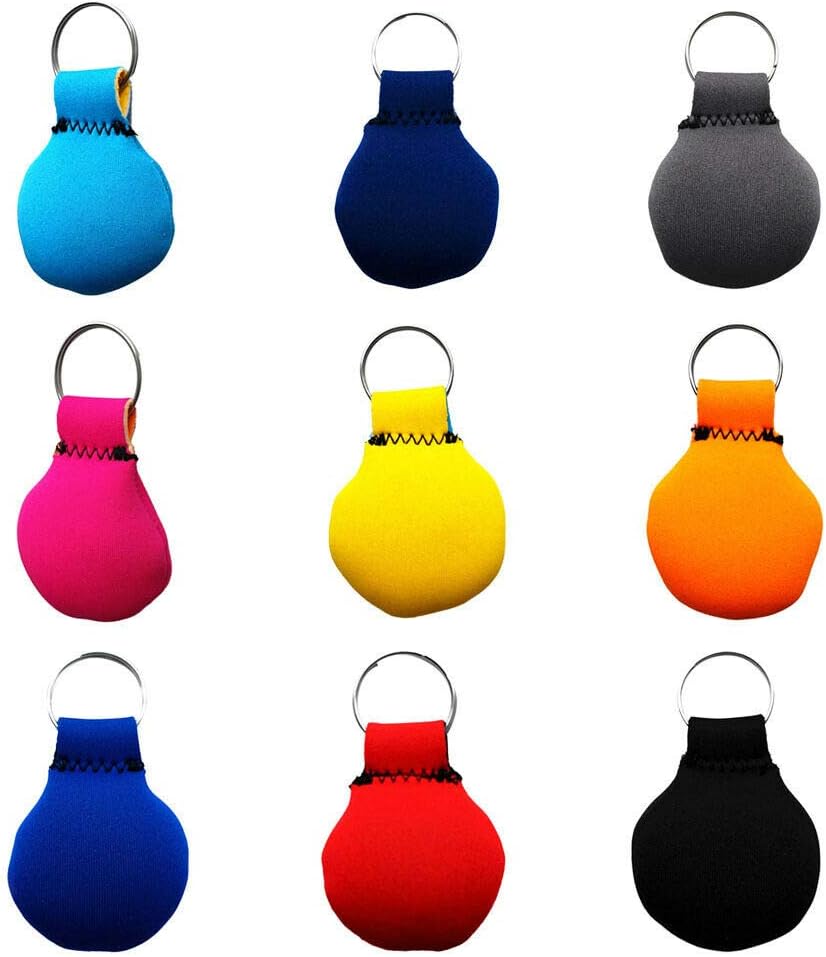 NATFUR Set 9 Floating Keyring Keychain Key Float for Beach Sea Jetski Water Sports Elegant Pretty Key-Chain Cute for Men Holder for Girls for Gift Beautiful