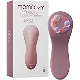 Momcozy Rolling Lactation Massager with Heat, 3-in-1 Design, Cozy Red | Real-Like Massage, Relieve Clogged Ducts, Improve Milk Flow, Warming Function, Breastfeeding Essentials, Postpartum Care