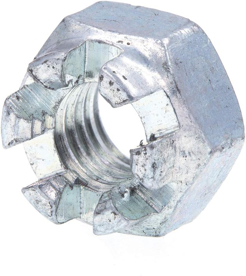 PrimeLine 9085212 Castle Nuts, 1/4 in28, Zinc Plated Steel, 10Pack Home Improvement