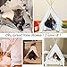 Pet Teepee Tent,Removable and Washable Pure White Pet Kennels Pet Play House Dog Play Tent Cat /Dog Bed (Without Cushion)