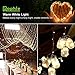 [3 Pack] Rophie 200 LEDs Solar String Lights 72 foot Warm White String Lights