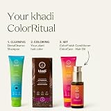 khadi MEDIUM BROWN Natural Hair Colour 100g Plant-Based Warm Cinnamon Deep Brown view 6
