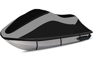 XYZCTEM Trailerable Jet Ski Cover, Waterproof Upgraded Oxford Fabric Personal Watercraft Cover with Reflective Air Vent, Fits