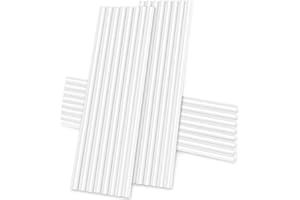 Manarty White Hot Glue Sticks, 24PCS Mini Size 0.27" Dia x 8" Long Hot Melt Glue Stick Colored, All Temperature Adhesive EVA Glue Sticks for Repairing Sealing Stamp DIY Art Craft Decoration