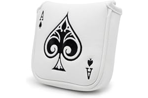 BARUDAN GOLF Golf Putter Cover Headcover Magnetic, Poker Ace Style Golf Club Head Cover, 4 Models Available Headcovers for Blade Half-Mallet Square Putters