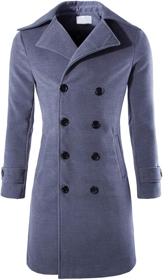 Amazon Aowofs メンズ ピーコート ロング ダブルボタン チェスターコート トレンチコート スタイリッシュ シンプル 防風 防寒 アウター 春 秋 冬 コート ジャケット 通販