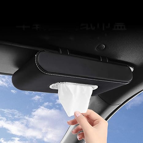 Amazon Co Jp 車のレザーティッシュケース サンバイザー 自動車用シートバックティッシュディスペンサー車のティッシュ ホルダー紙タオルボックスのティッシュボックスホルダー 黒 車 バイク
