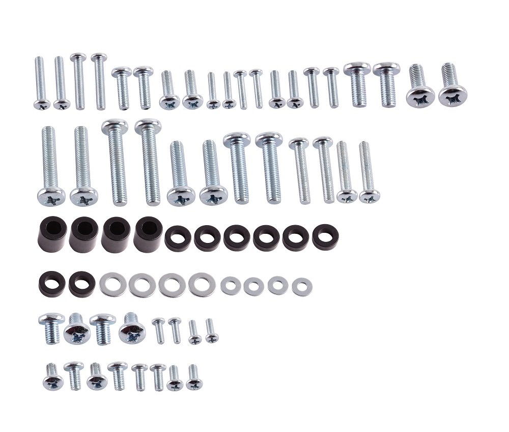 Part King Universal TV Mounting Hardware Kit VESA Bolt Screw Washer Spacer Kit for TV Wall Ceiling Bracket Mounts M4 M5 M6 M8